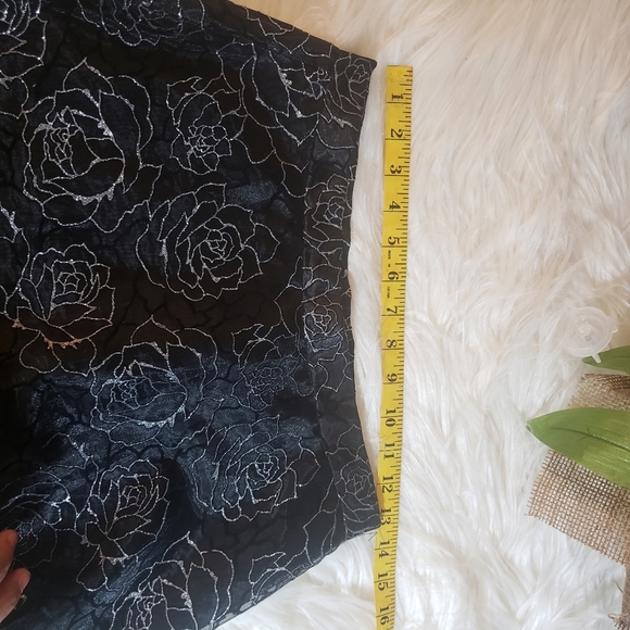 Cachet black and silver Rose's maxi skirt size 4 - Picture 7 of 8